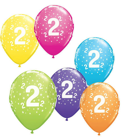 2nd Birthday Star Age Balloons