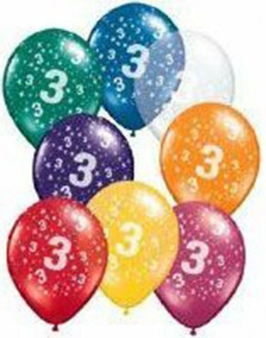 3rd Birthday Star Balloons
