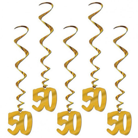 50th Birthday Anniversary Whirls