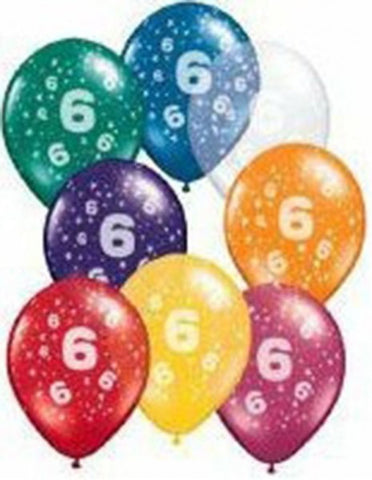 6th Birthday Star Balloons