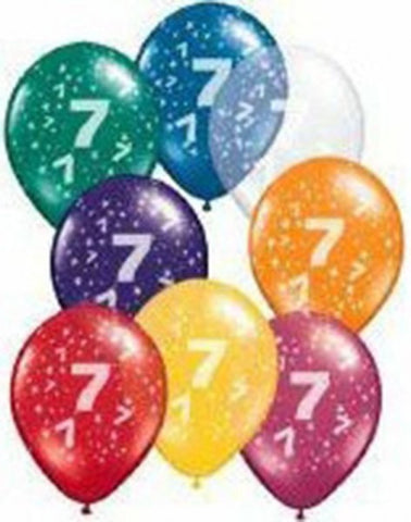 7th Birthday Star Balloons