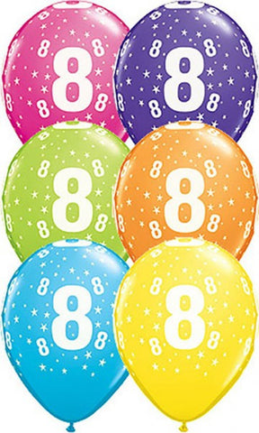 8th Birthday Star Age Balloons