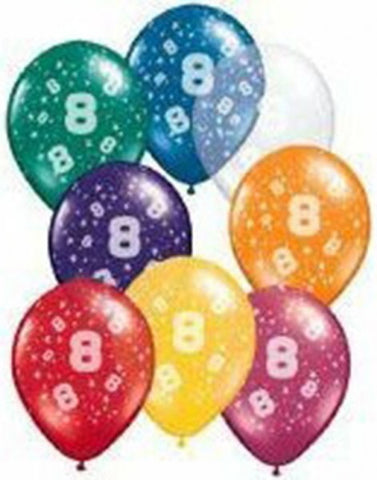 8th Birthday Star Balloons
