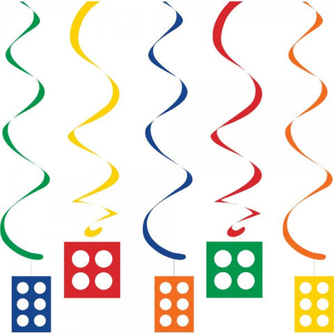 Lego Inspired Block Party Dizzy Danglers 5 Pack