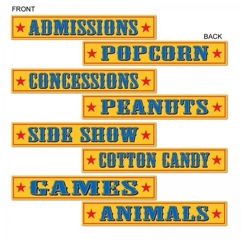 Circus Signs 4 pack