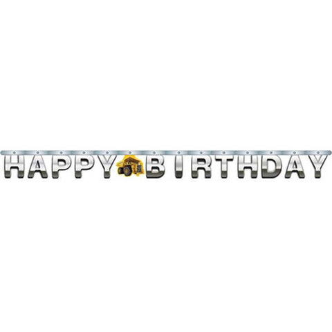 Construction Zone Jointed Birthday Banner