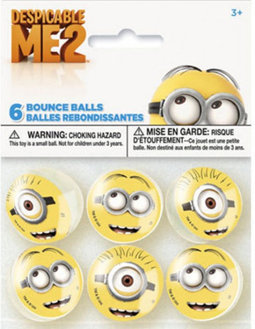 Despicable Me Minion Bounce Balls 6 Pack