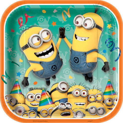 Despicable Me Minion Dinner Plates 8 Pack