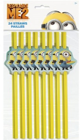Despicable Me Straws 24 Pack