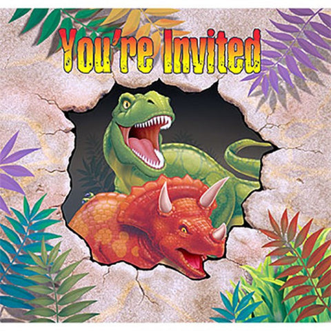 Dinosaurs Dino Blast Invitations 8Pk