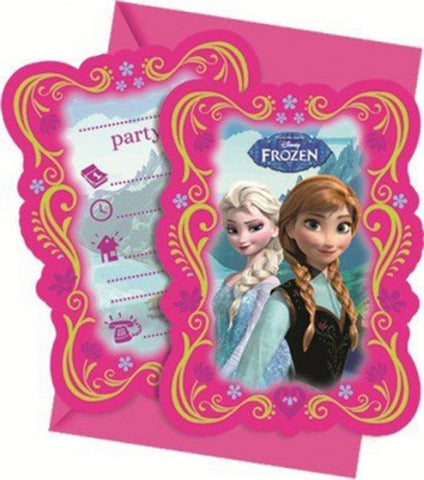 Disney Frozen Invites 6 Pack + envelopes