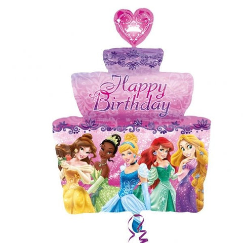 Disney Princess Happy Birthday Cake Shaped Balloon