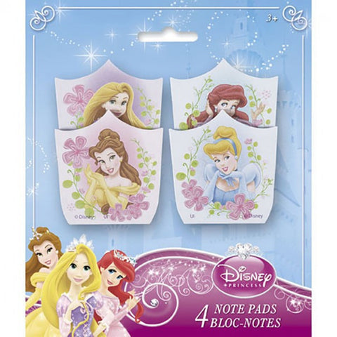 Disney PrincessShaped Note Pads 4 pack