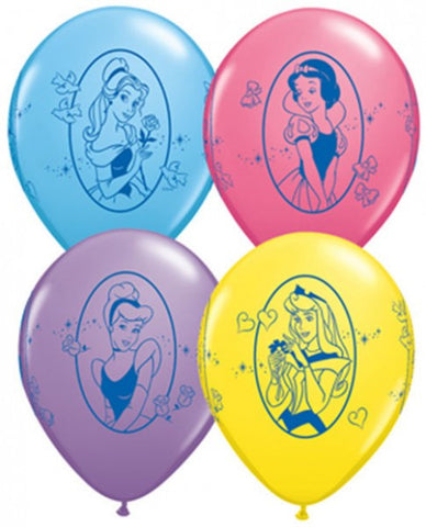 Disney Princess Patterned Round Assorted Coloured Balloons 1 each
