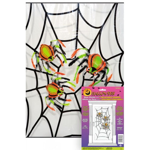 Halloween Spider Web Door Poster