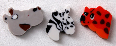 Jungle Animal Safari Mini Erasers 12 pk