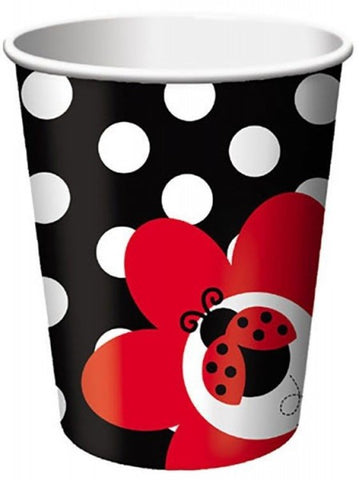 Ladybug Fancy 1st Birthday Baby Shower Disposable Cups 8pkt