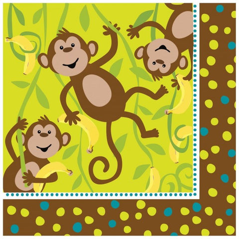 Monkeyin Around Disposable Lunch Napkins