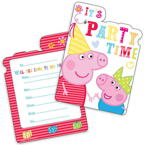 Peppa Pig Invites 6 Pack