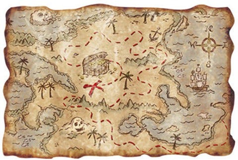 Pirate Buried Treasure Map