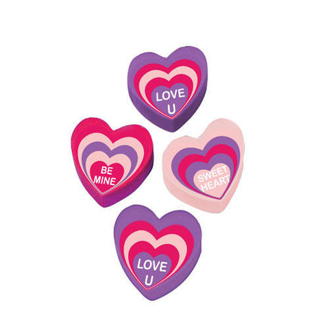PrincessHeart Shaped Erasers 12Pk
