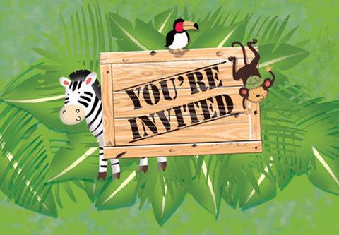 Safari Adventure Invites 8 Pack