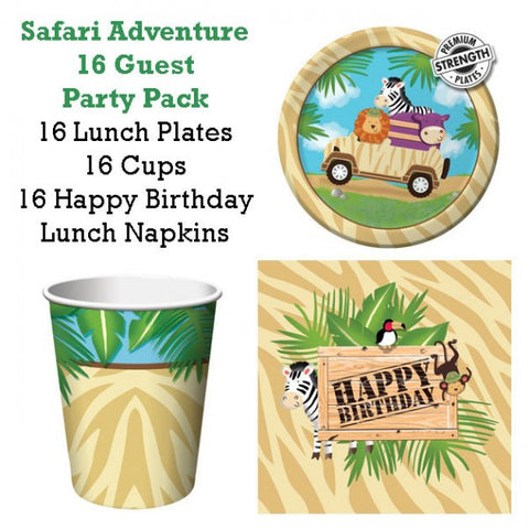 Safari Adventure Party Pack 16 Guests