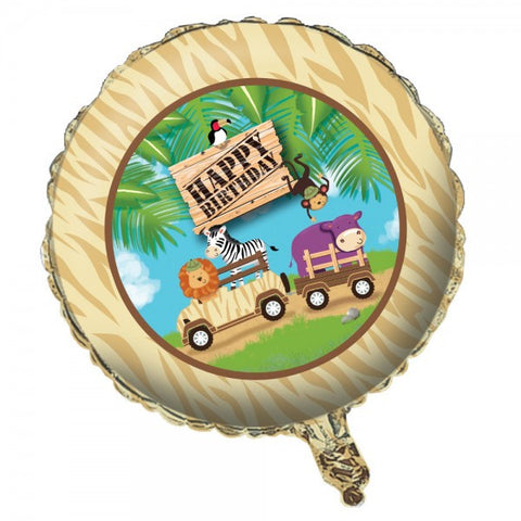 Safari Adventure Happy Birthday Balloon