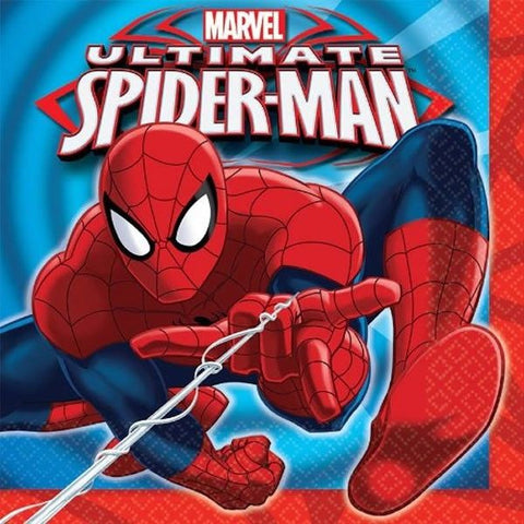Spiderman Lunch Napkins 16 Pack