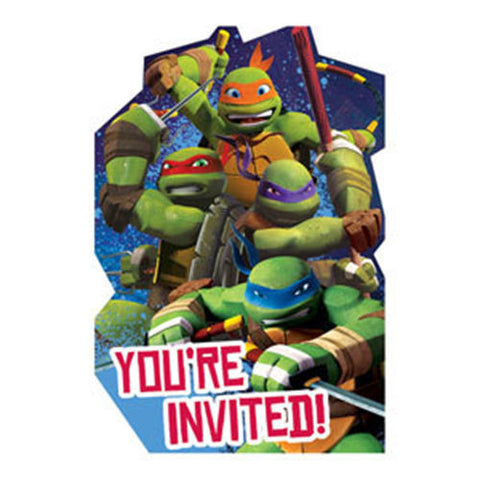 Teenage Mutant Ninja Turtles Invitations 8 Pack