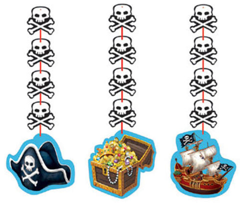 Pirate Hanging Cutouts 3pkt