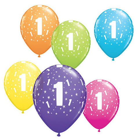 1st Birthday Star Age Balloons