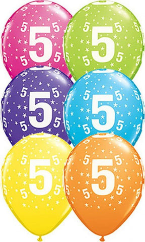 5th Birthday Star Age Balloons