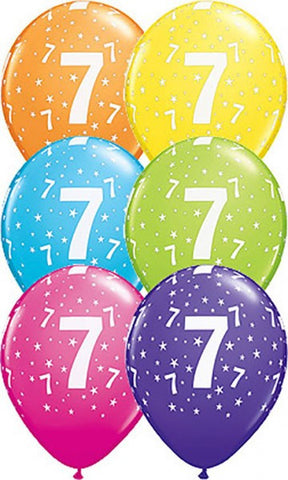 7th Birthday Star Age Balloons