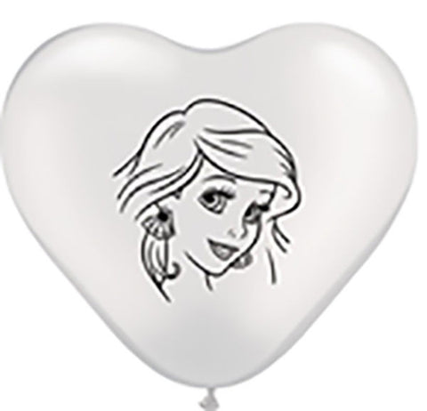 Disney Princess Heart Shape Faces Balloons