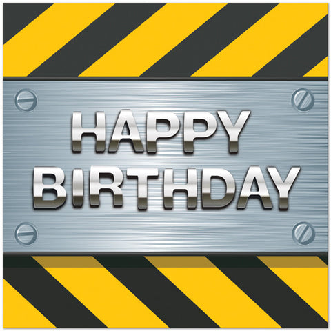 Construction Zone Happy Birthday Lunch Napkins